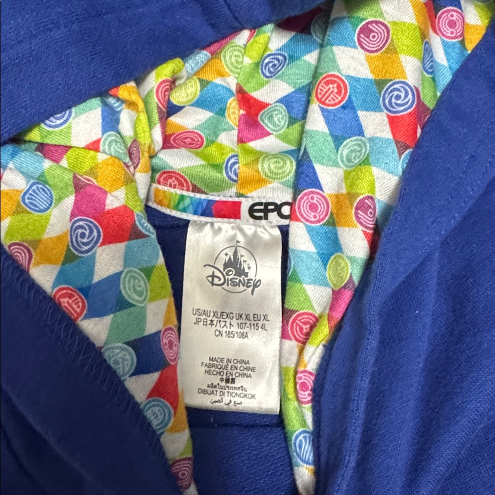 Blue Hoodie with Figment Design Epcot 40th - Picture 3 of 3
